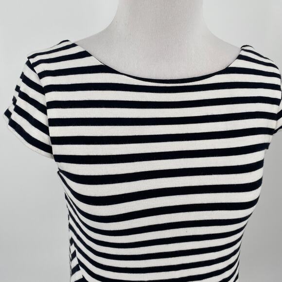 Kate Spade Black & White Striped Bow Dress Size 152 / 12Y - Picture 4 of 11